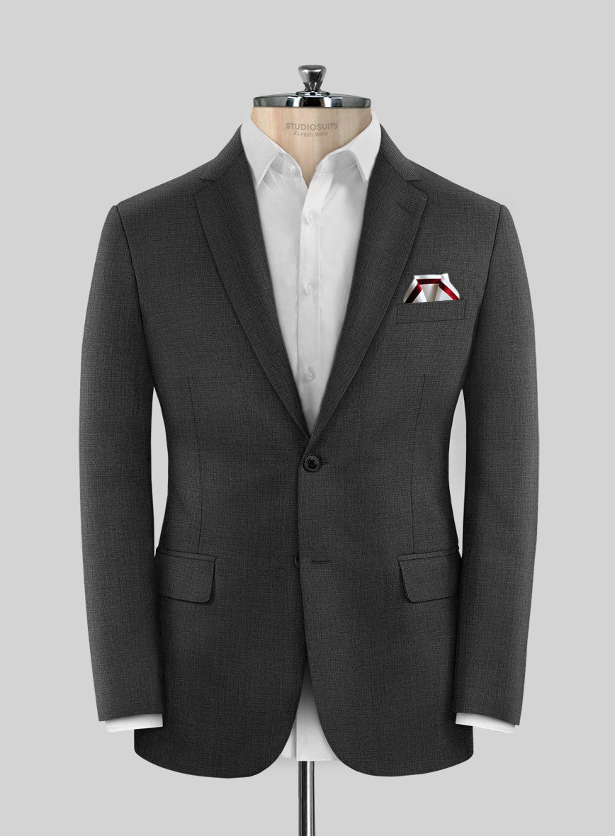 Scabal Cosmopolitan Charcoal Wool Suit - StudioSuits