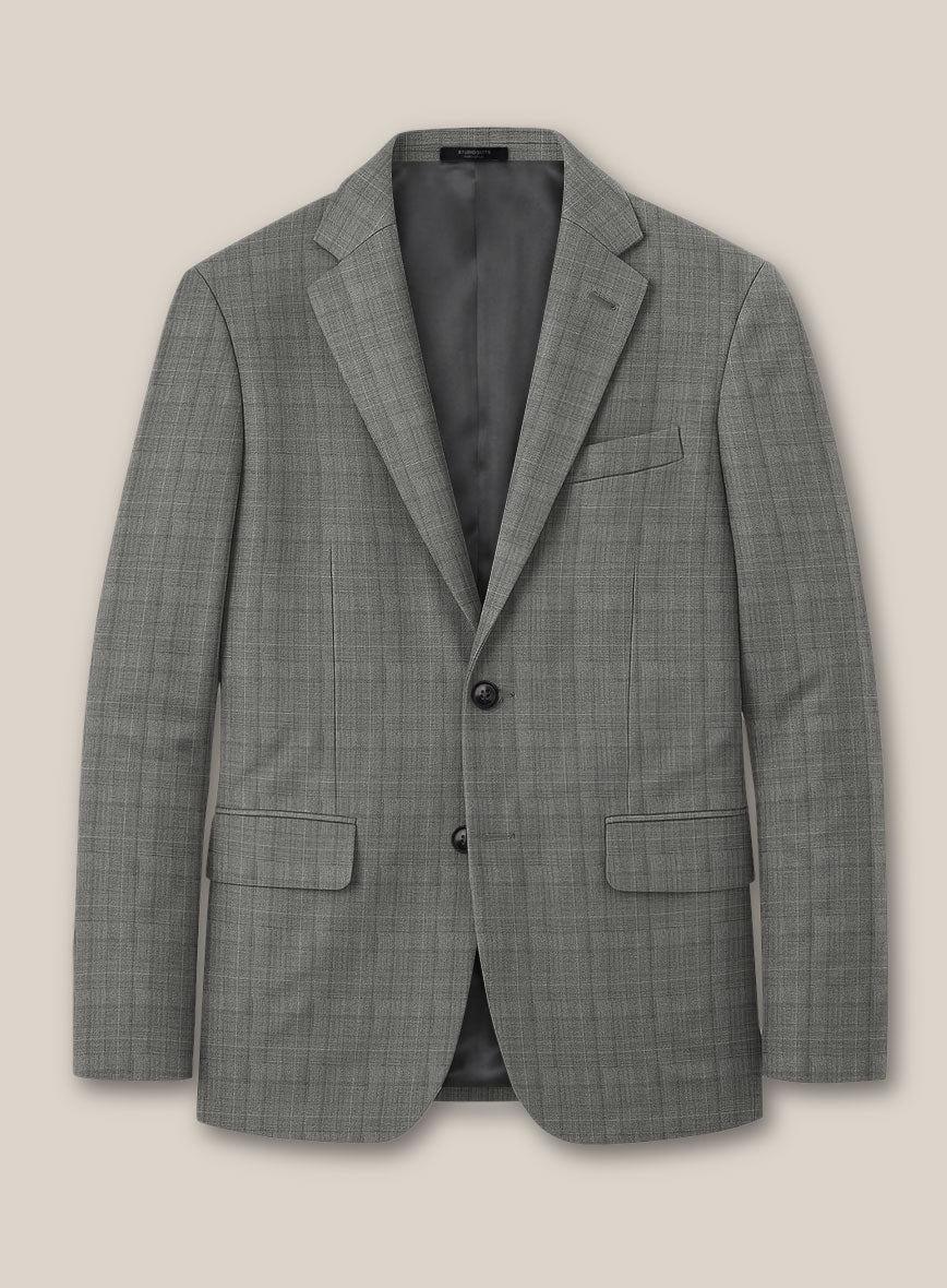 Scabal Cosmopolitan Glen Gray Wool Suit - StudioSuits