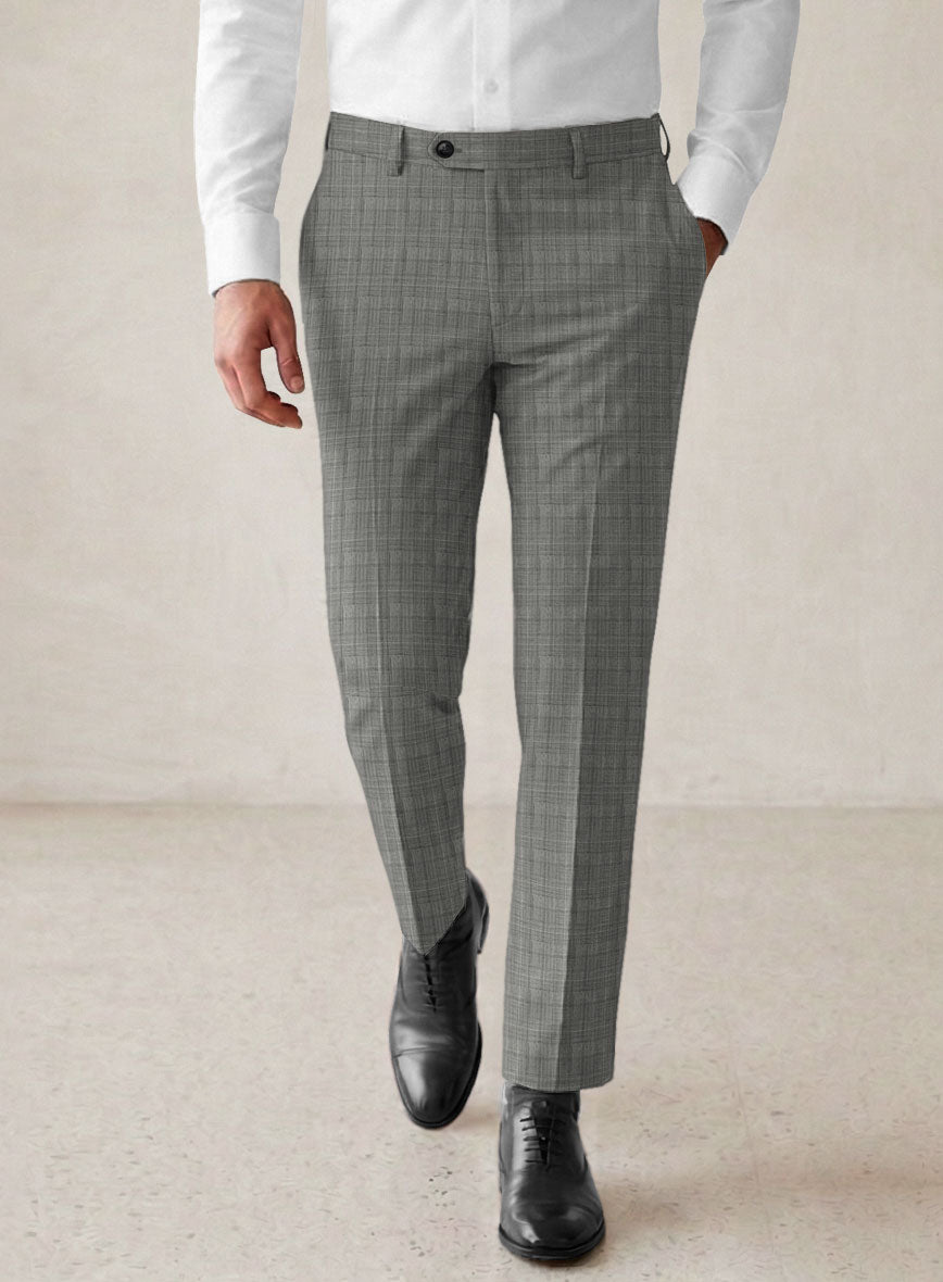 Scabal Cosmopolitan Glen Gray Wool Suit - StudioSuits