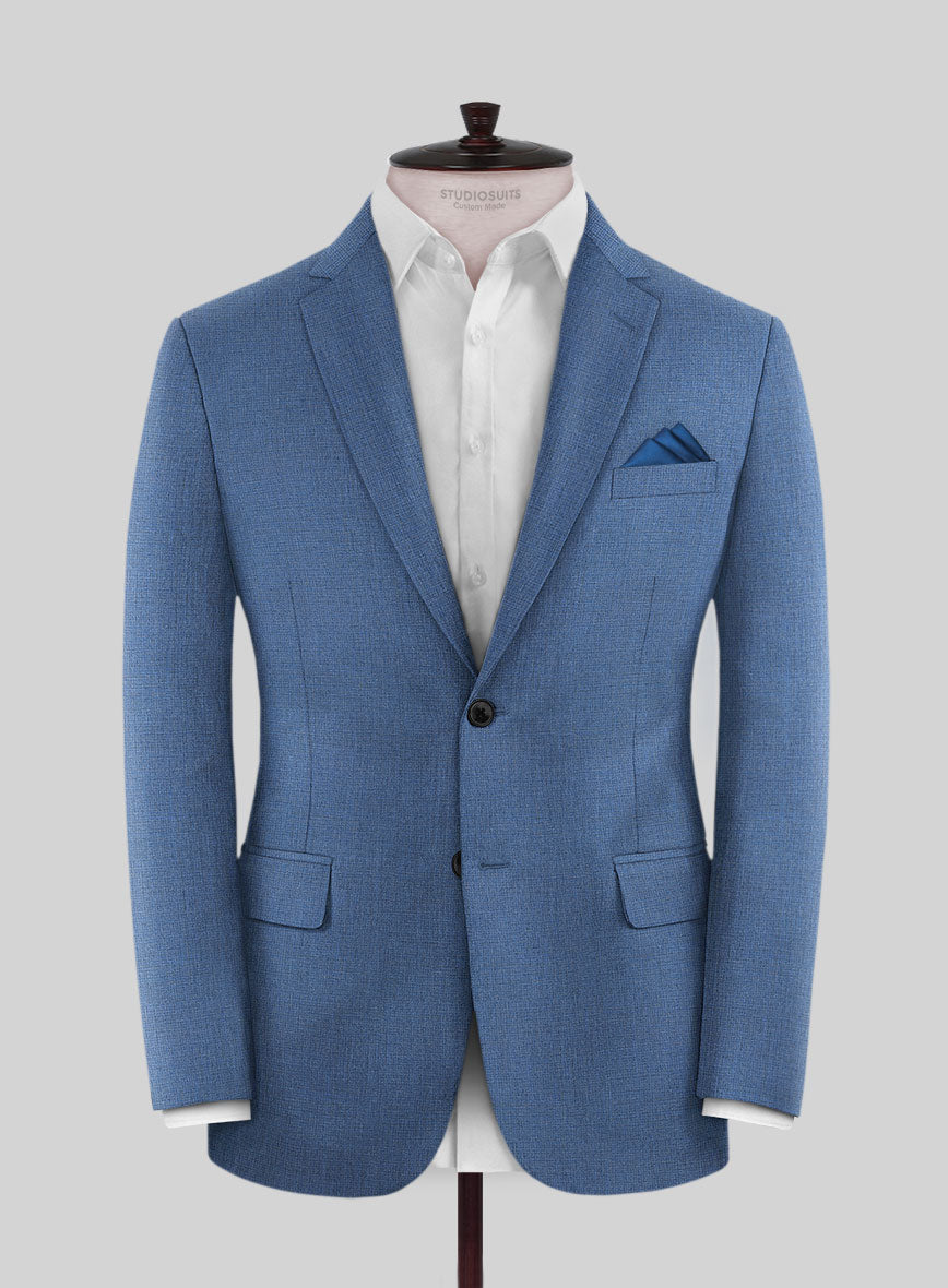 Scabal Cosmopolitan Imperial Blue Wool Jacket - StudioSuits