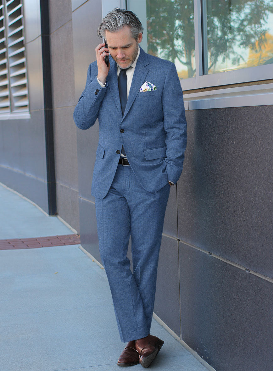 Scabal Cosmopolitan Imperial Blue Wool Suit - StudioSuits