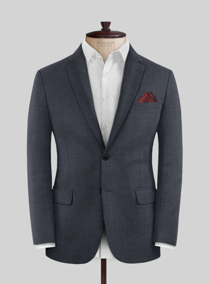 Scabal Cosmopolitan Indigo Blue Wool Jacket - StudioSuits