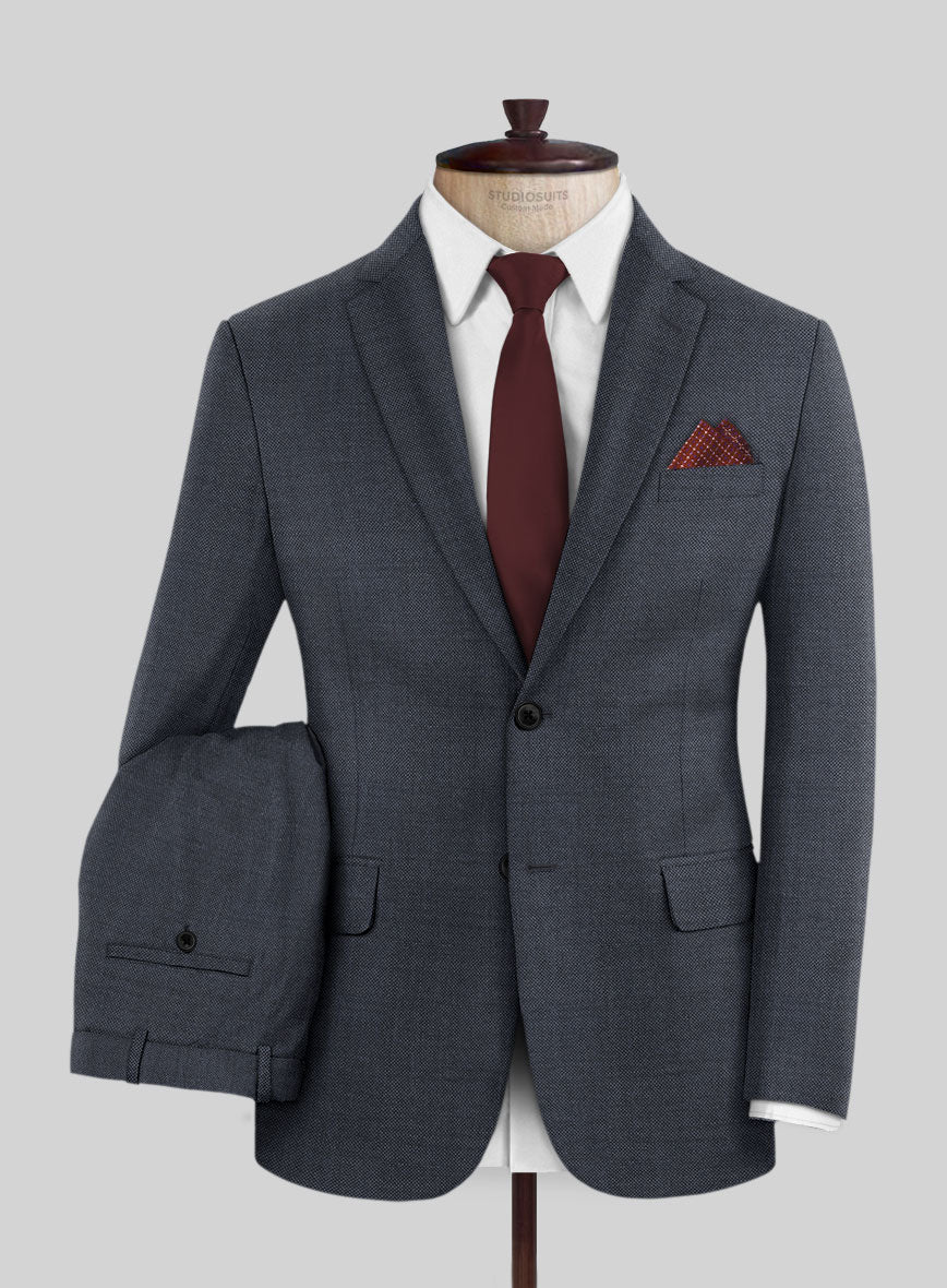 Scabal Cosmopolitan Indigo Blue Wool Suit - StudioSuits