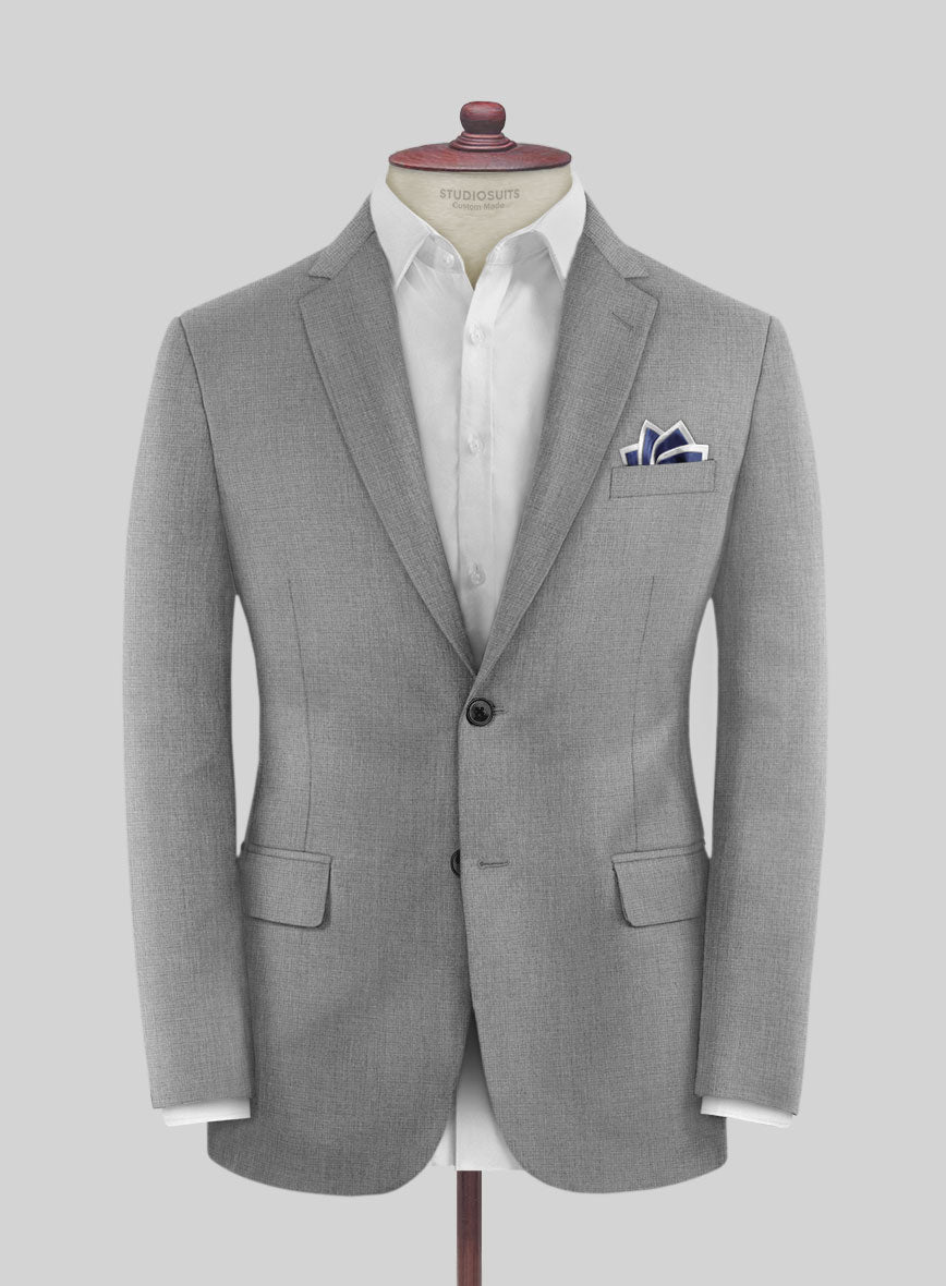 Scabal Cosmopolitan Light Gray Wool Jacket - StudioSuits