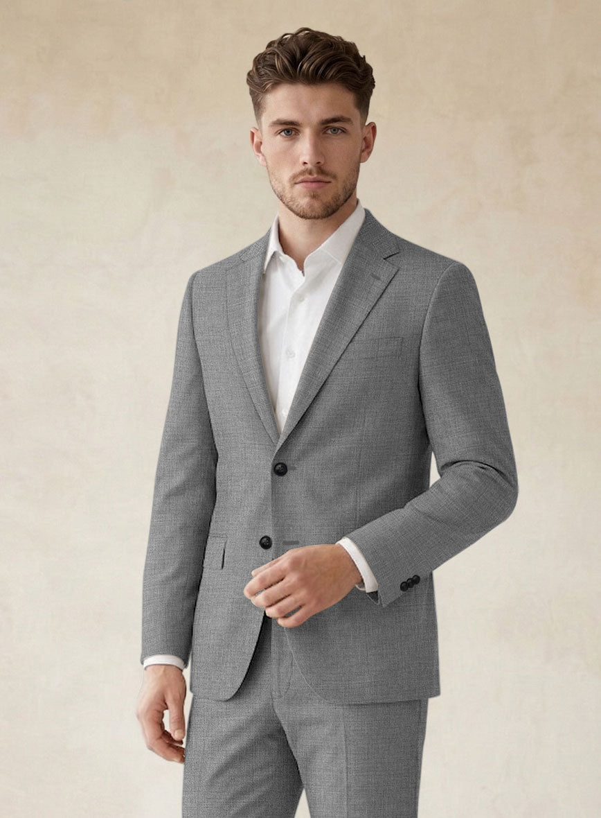 Scabal Cosmopolitan Light Gray Wool Jacket - StudioSuits