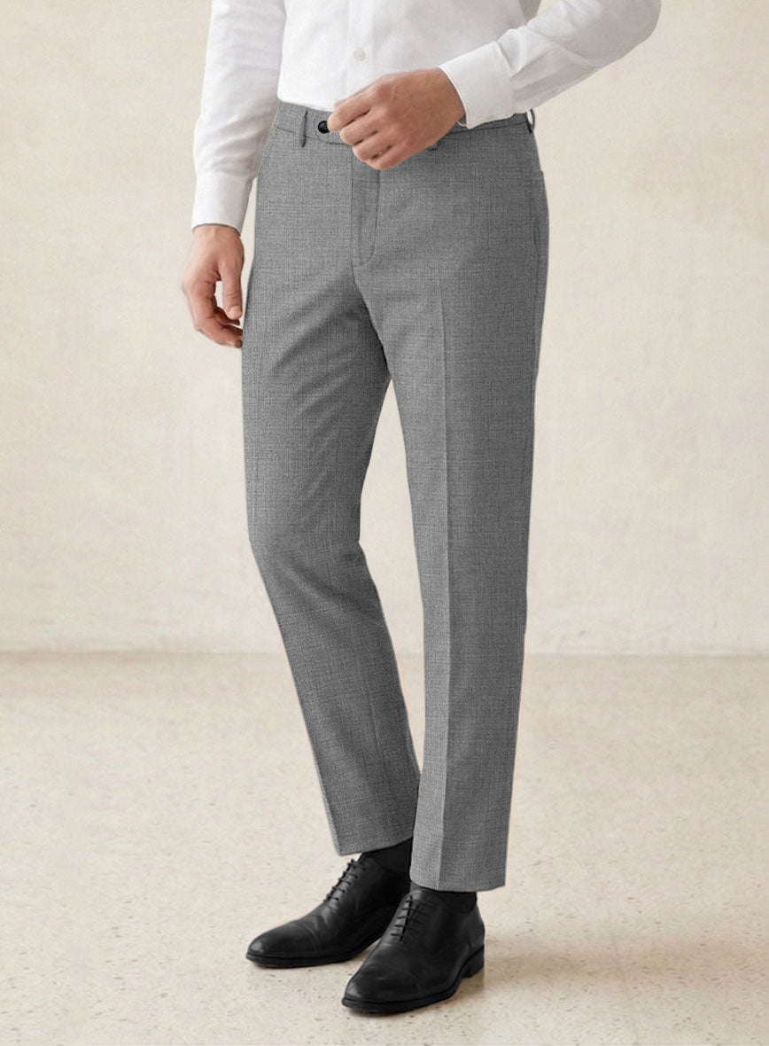 Scabal Cosmopolitan Light Gray Wool Suit - StudioSuits