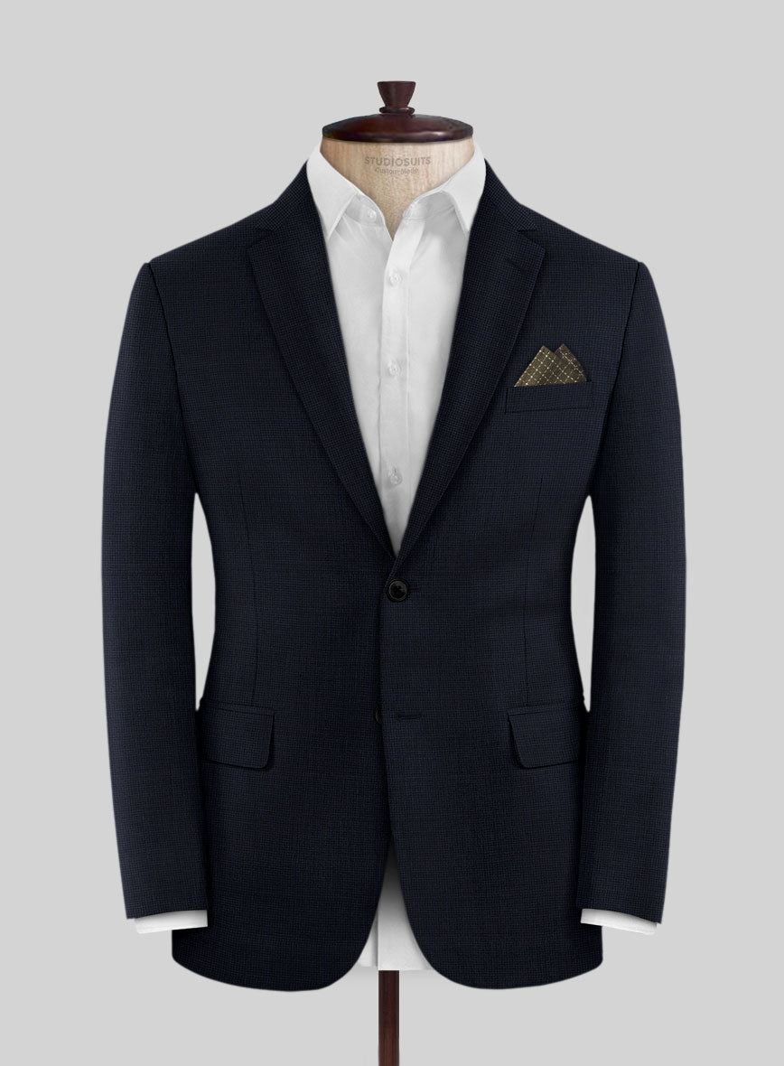 Scabal Cosmopolitan Lulio Blue Wool Suit - StudioSuits