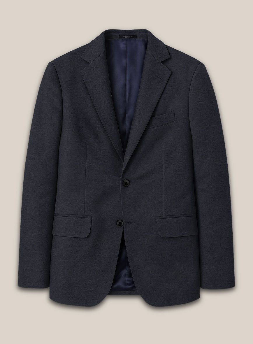 Scabal Cosmopolitan Midnight Blue Wool Jacket - StudioSuits