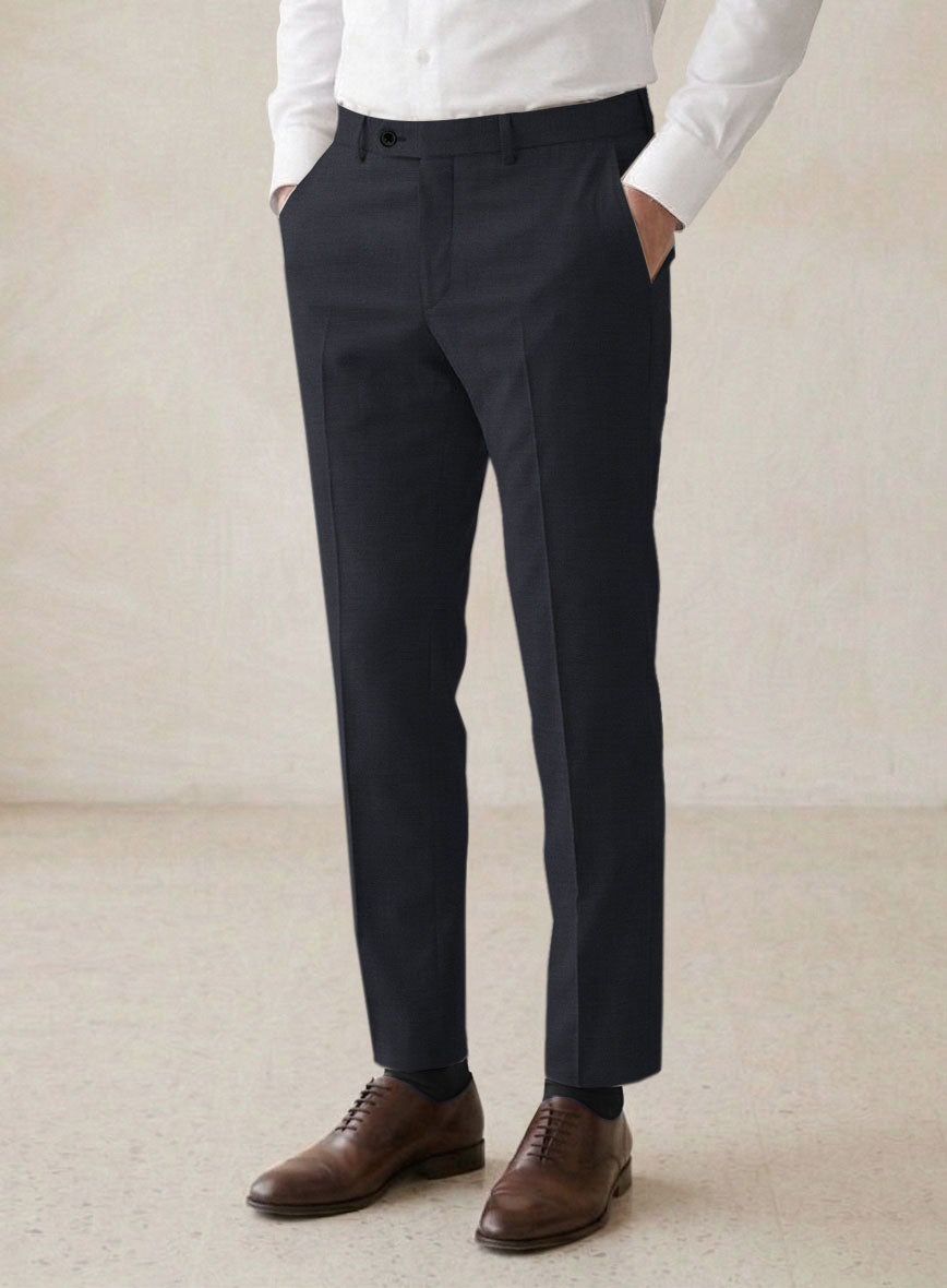 Scabal Cosmopolitan Midnight Blue Wool Pants - StudioSuits