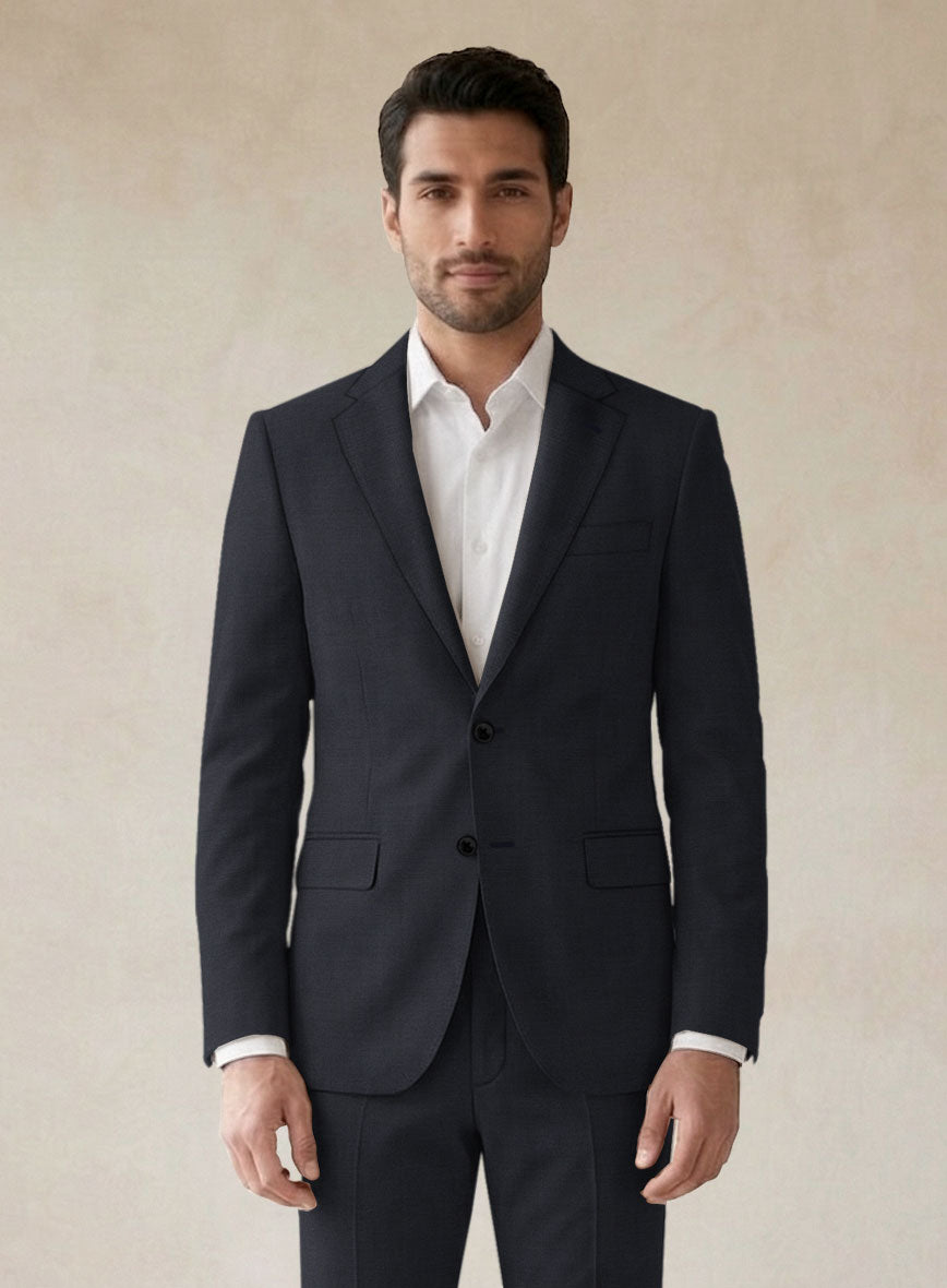 Scabal Cosmopolitan Midnight Blue Wool Jacket - StudioSuits