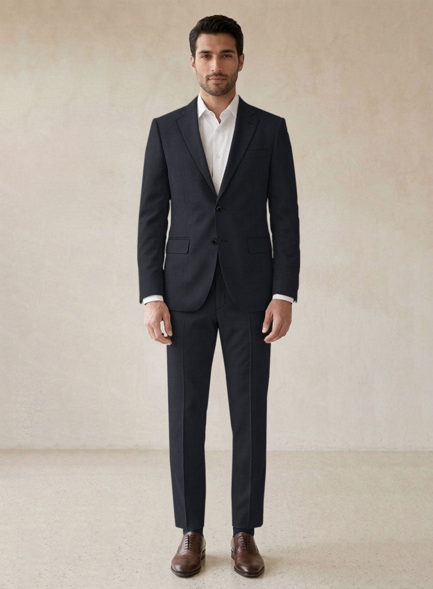 Scabal Cosmopolitan Midnight Blue Wool Suit - StudioSuits