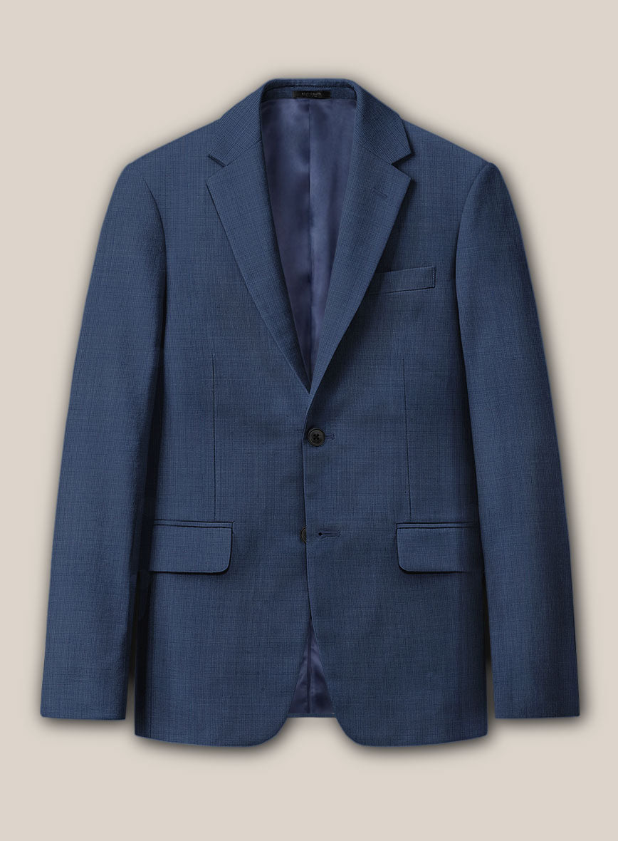 Scabal Cosmopolitan Nailhead Blue Wool Suit - StudioSuits