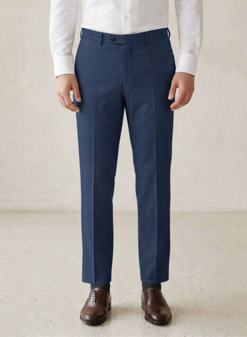 Scabal Cosmopolitan Nailhead Blue Wool Suit - StudioSuits