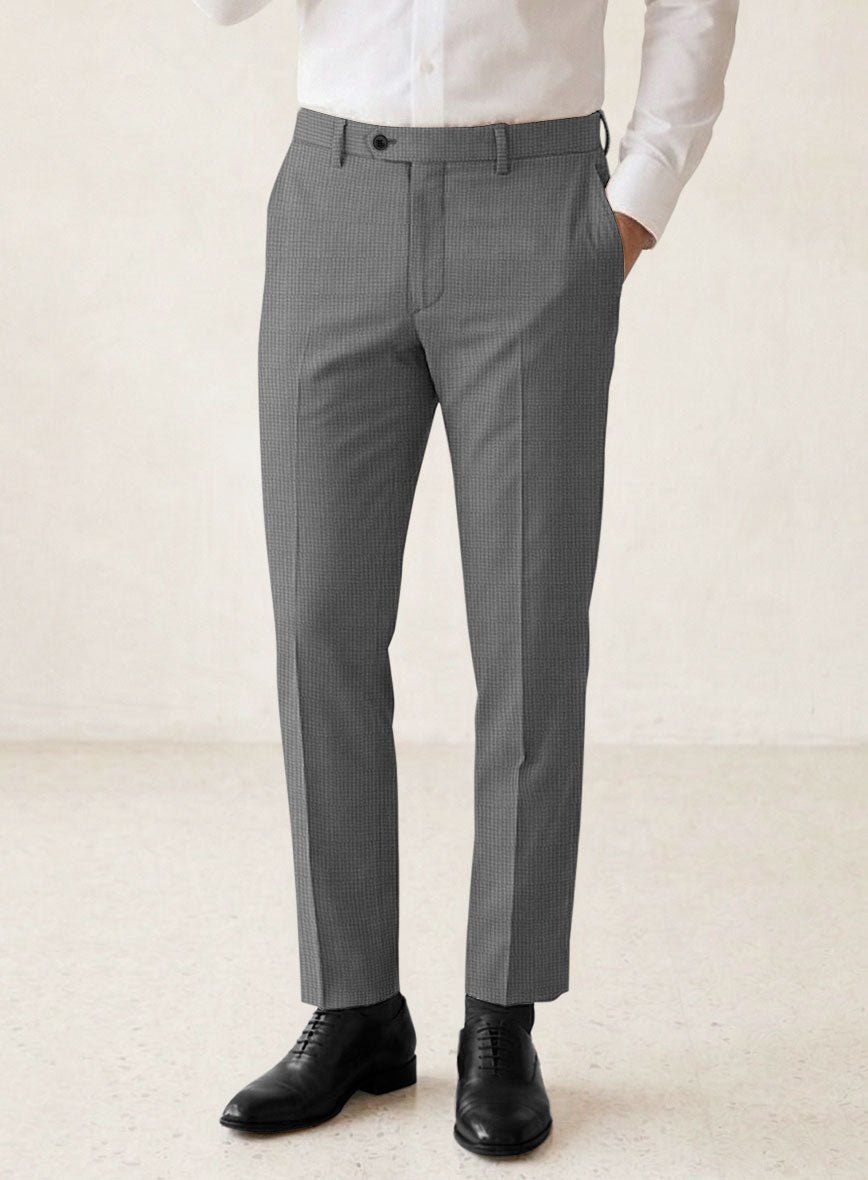 Scabal Cosmopolitan Nailhead Gray Wool Suit - StudioSuits