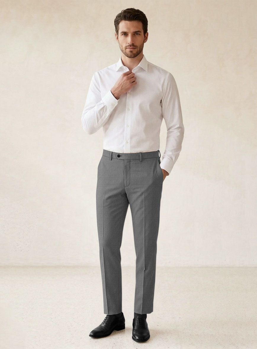 Scabal Cosmopolitan Nailhead Gray Wool Suit - StudioSuits