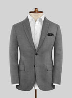 Scabal Cosmopolitan Nailhead Gray Wool Jacket - StudioSuits