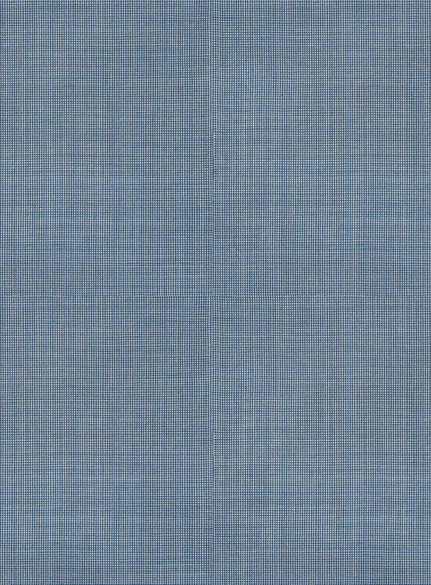Scabal Cosmopolitan Nailhead Light Blue Wool Suit - StudioSuits