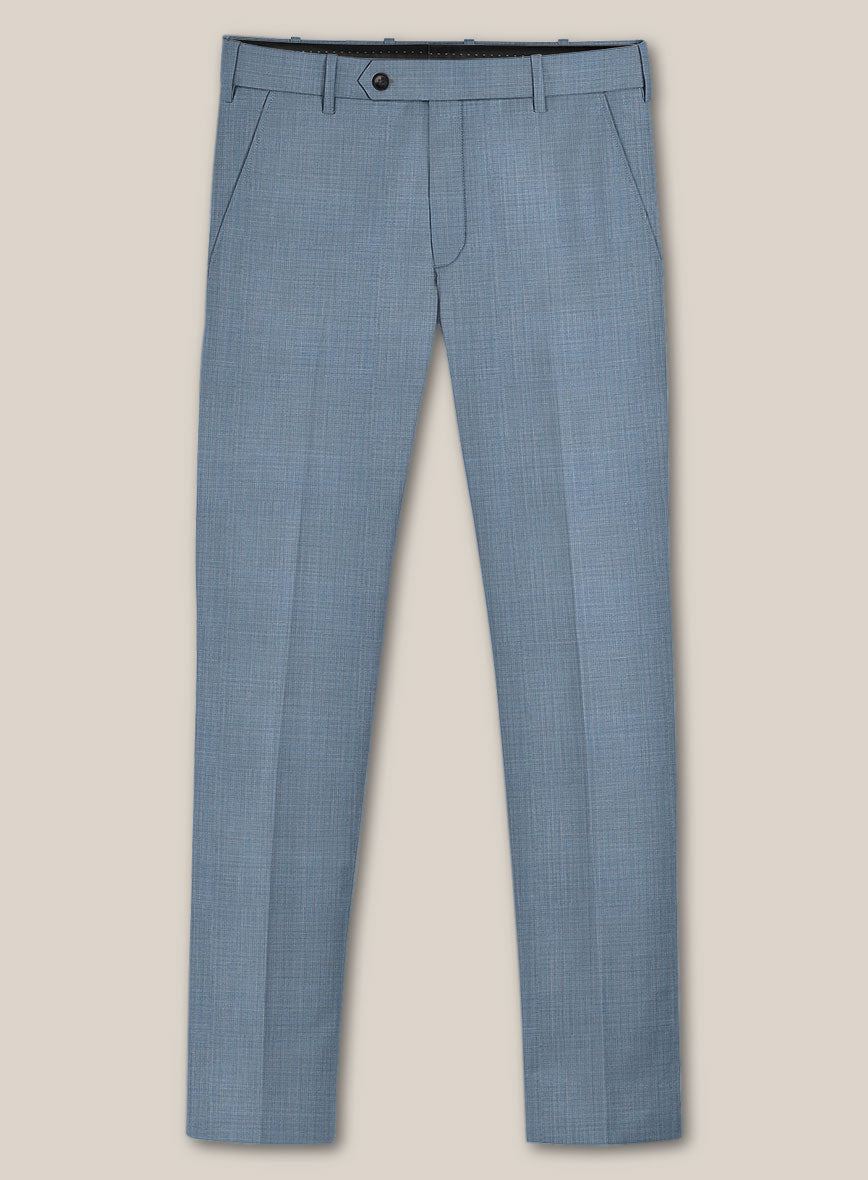 Scabal Cosmopolitan Nailhead Light Blue Wool Suit - StudioSuits