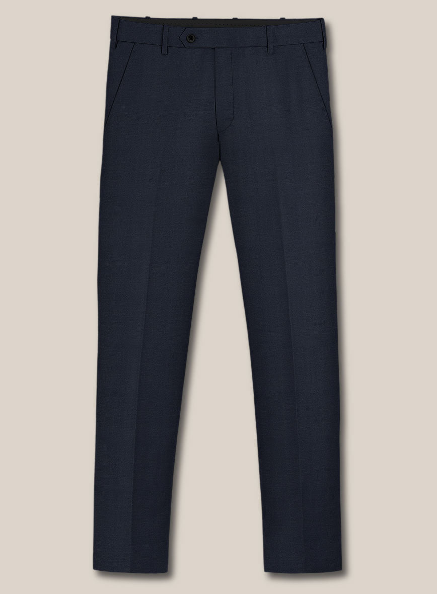 Scabal Cosmopolitan Navy Blue Wool Pants - StudioSuits