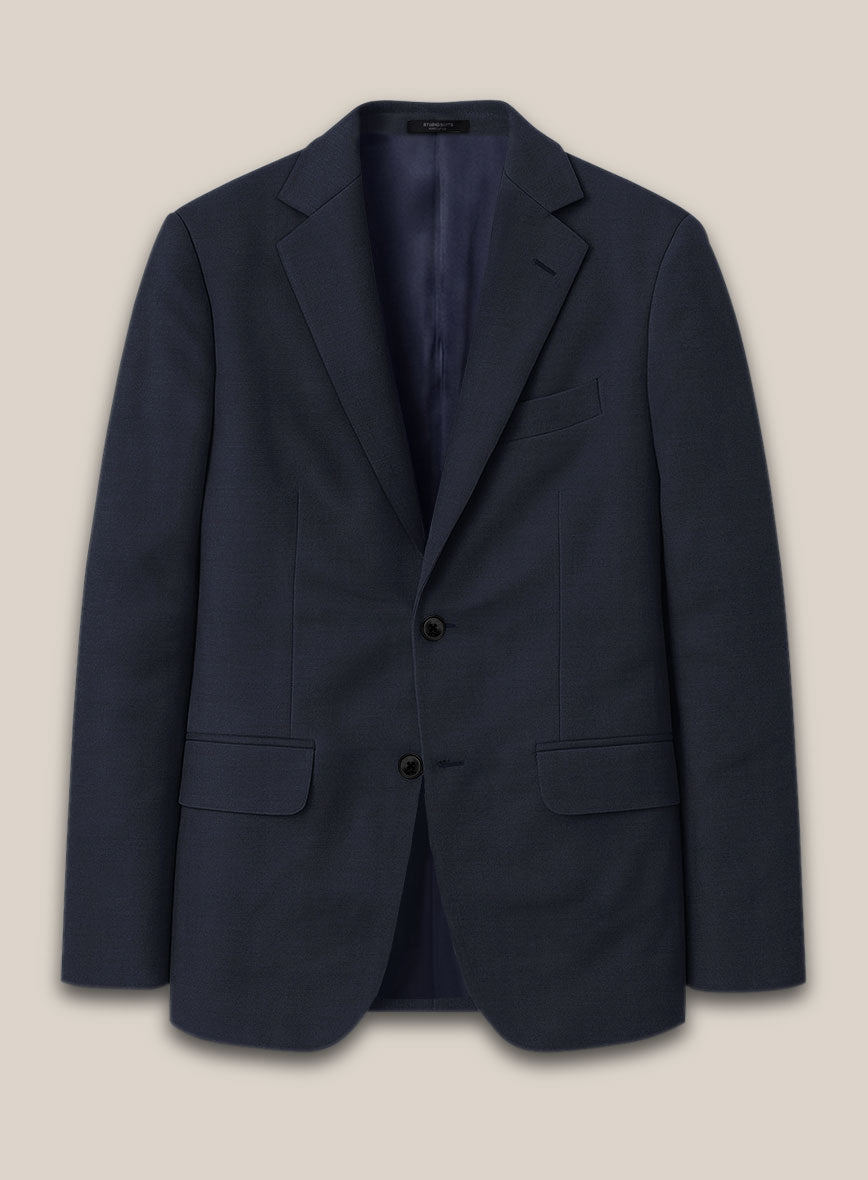 Scabal Cosmopolitan Navy Blue Wool Jacket - StudioSuits