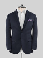 Scabal Cosmopolitan Navy Blue Wool Jacket - StudioSuits