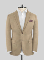 Scabal Cosmopolitan Pinstripe Beige Wool Suit - StudioSuits