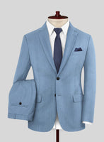 Scabal Cosmopolitan Pinstripe Blue Wool Suit - StudioSuits