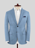 Scabal Cosmopolitan Pinstripe Blue Wool Suit - StudioSuits
