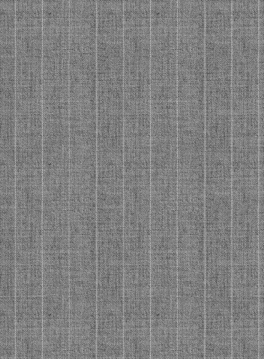 Scabal Cosmopolitan Pinstripe Gray Wool Jacket - StudioSuits