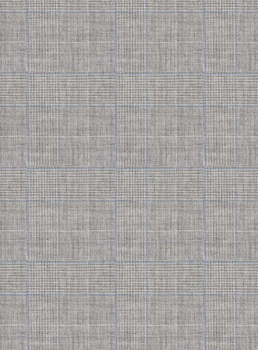Scabal Cosmopolitan Prince Gray Wool Pants - StudioSuits