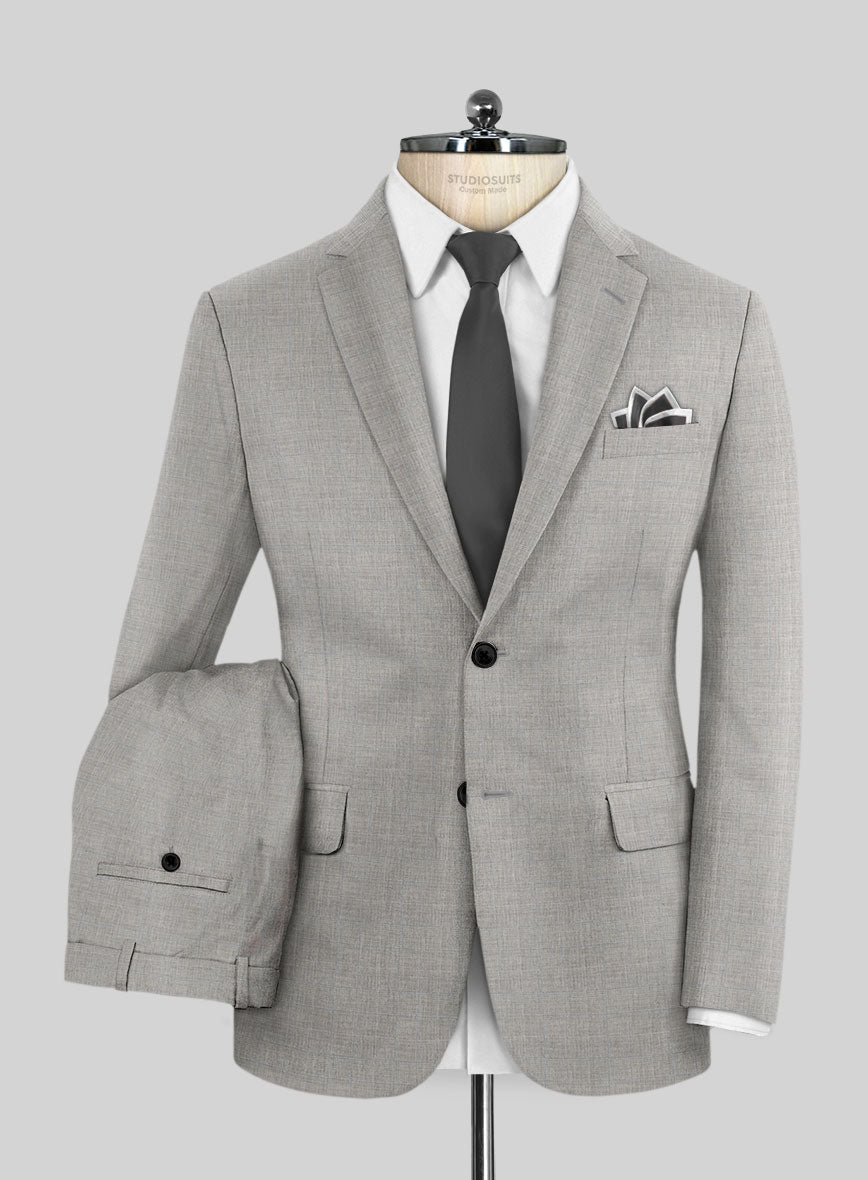 Scabal Cosmopolitan Prince Gray Wool Suit - StudioSuits