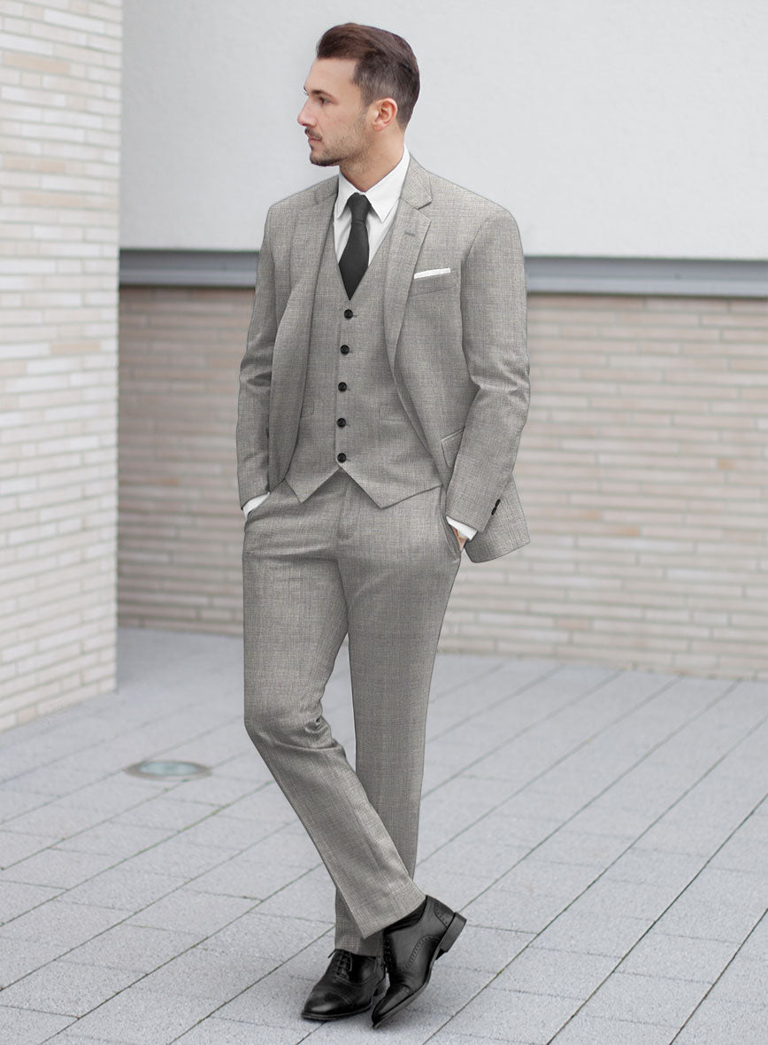 Scabal Cosmopolitan Prince Gray Wool Suit - StudioSuits