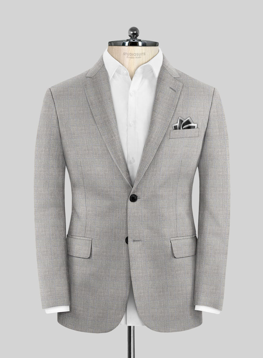 Scabal Cosmopolitan Prince Gray Wool Suit - StudioSuits