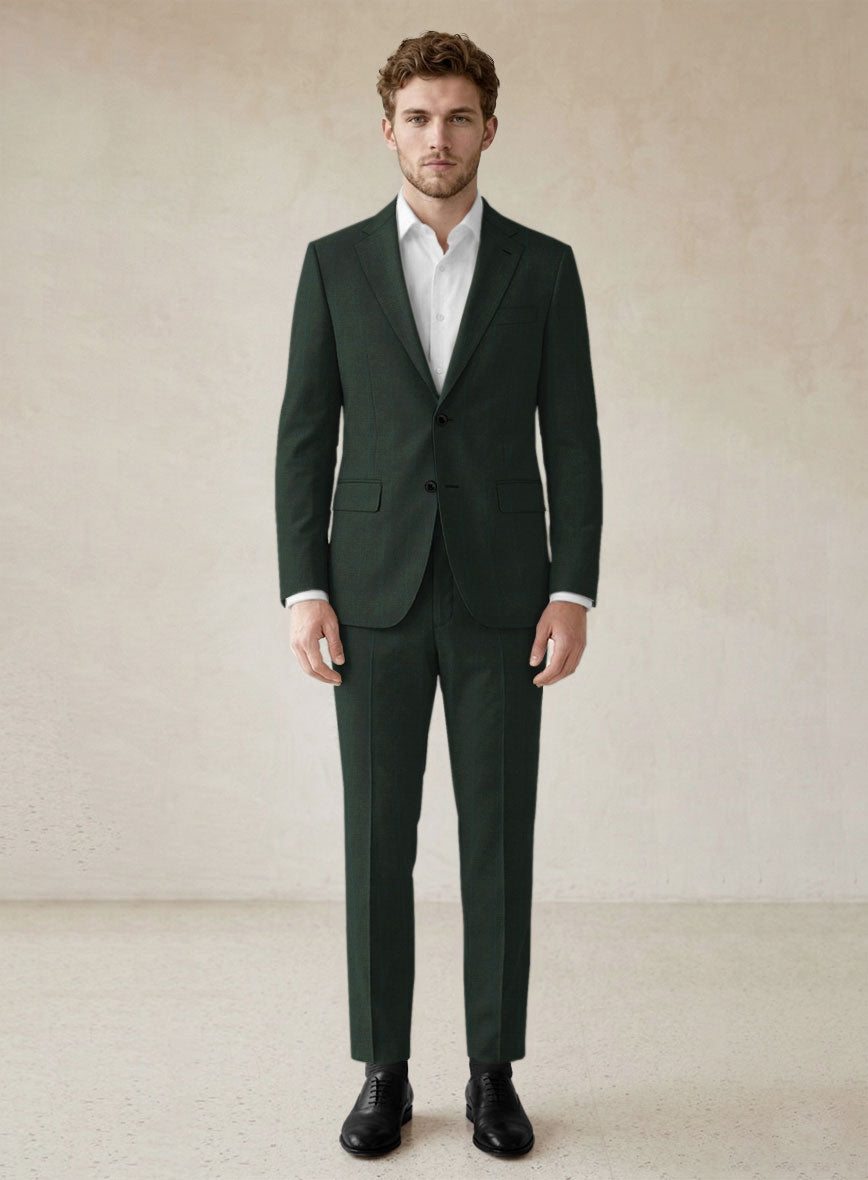 Scabal Cosmopolitan Prince Green Wool Suit - StudioSuits