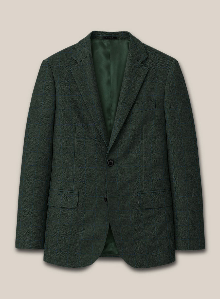 Scabal Cosmopolitan Prince Green Wool Suit - StudioSuits