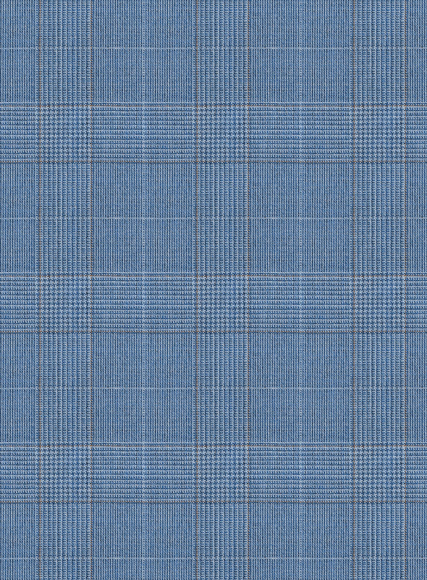 Scabal Cosmopolitan Prince Light Blue Wool Suit - StudioSuits