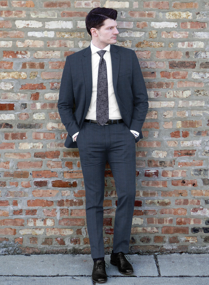 Scabal Cosmopolitan Prince Marine Wool Suit - StudioSuits
