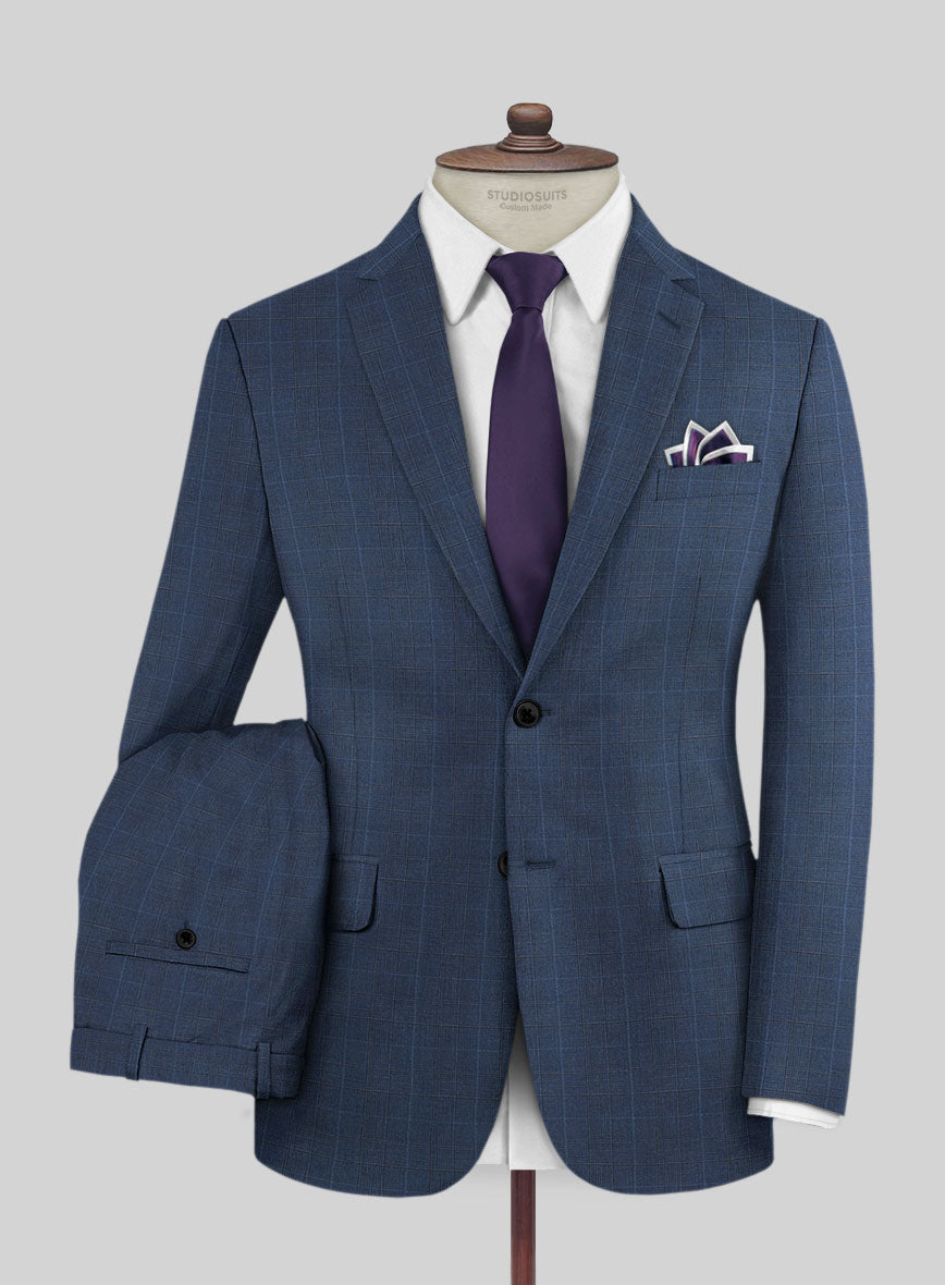 Scabal Cosmopolitan Prince Marine Wool Suit - StudioSuits