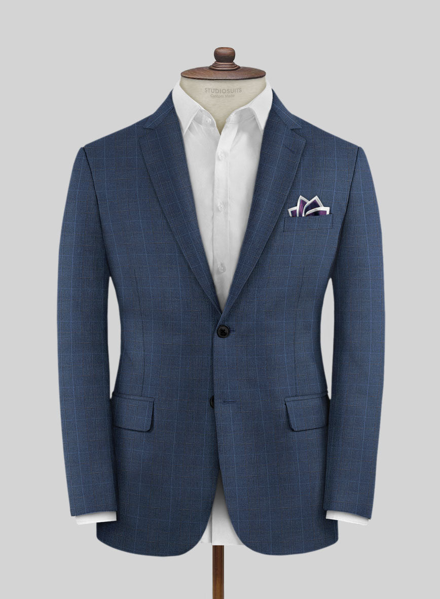 Scabal Cosmopolitan Prince Marine Wool Suit - StudioSuits