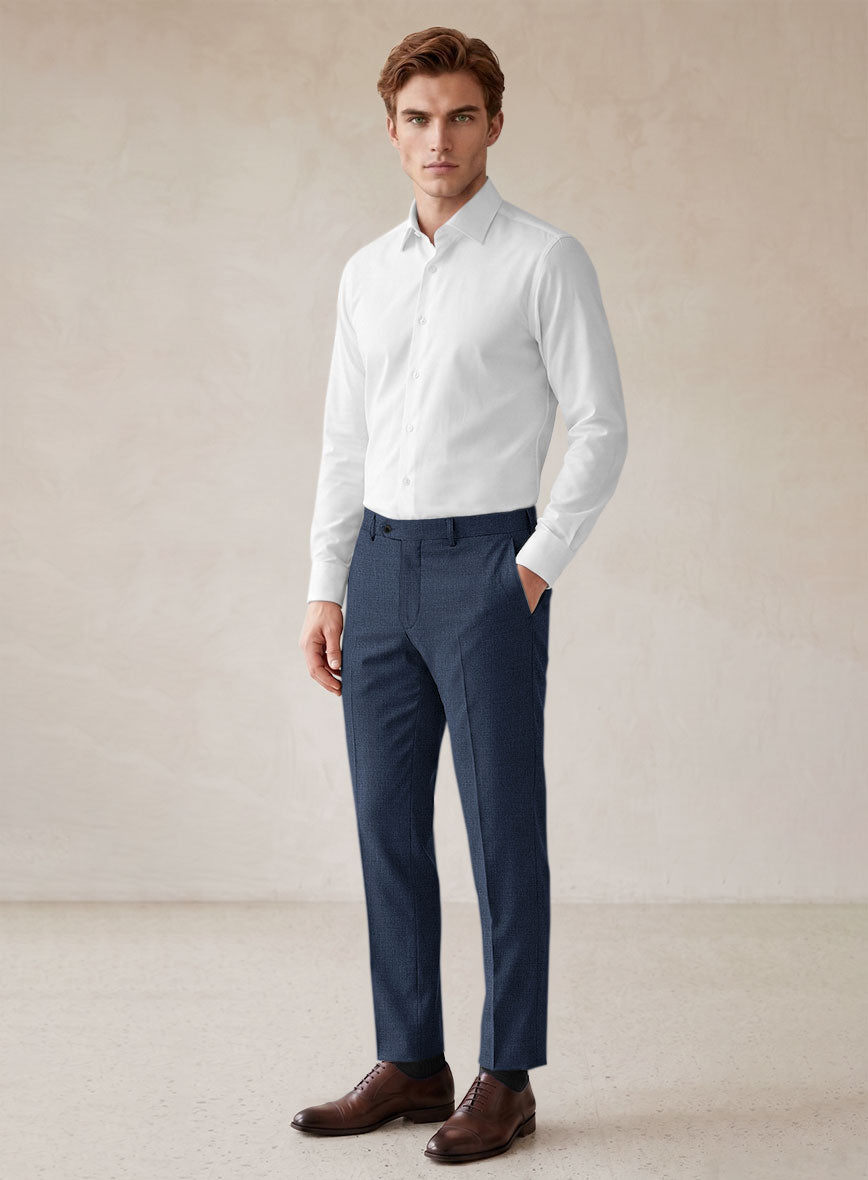 Scabal Cosmopolitan Royal Blue Wool Pants - StudioSuits