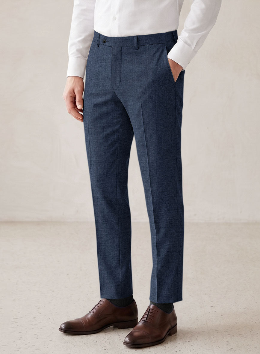 Scabal Cosmopolitan Royal Blue Wool Pants - StudioSuits