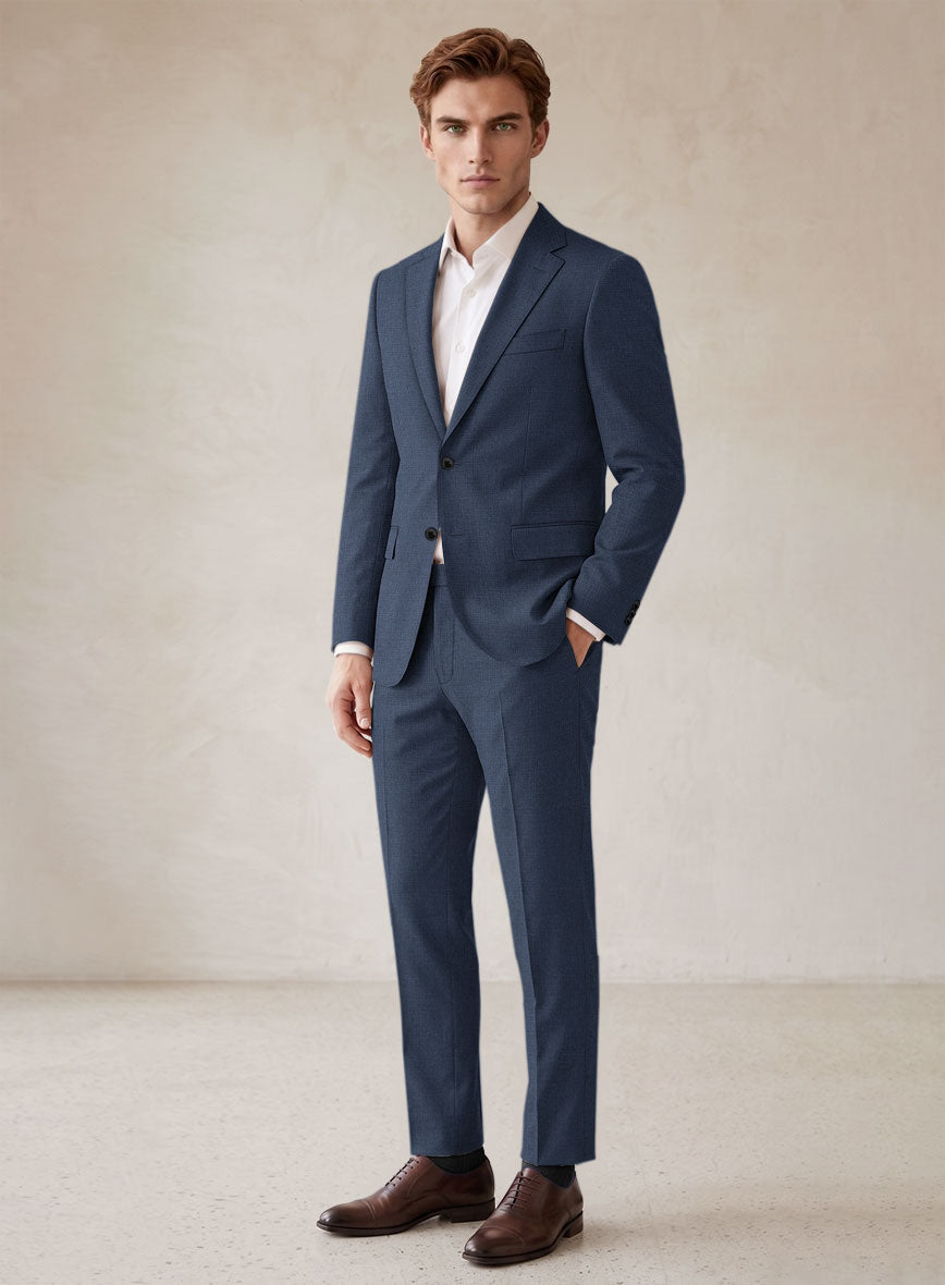 Scabal Cosmopolitan Royal Blue Wool Suit - StudioSuits