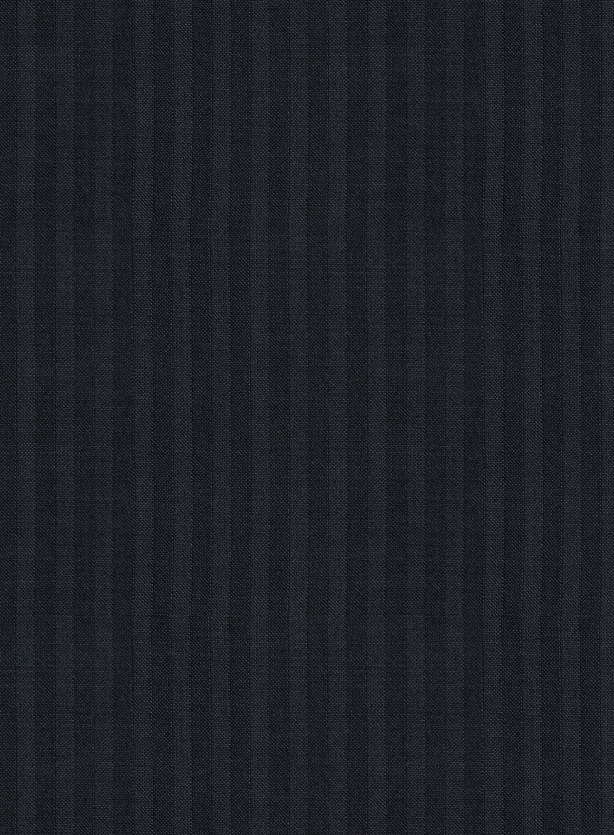 Scabal Cosmopolitan Stripe Alado Blue Wool Jacket - StudioSuits