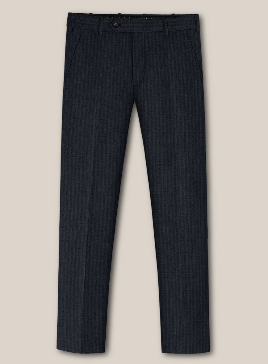 Scabal Cosmopolitan Stripe Alado Blue Wool Suit - StudioSuits