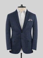 Scabal Cosmopolitan Stripe Denim Blue Wool Suit - StudioSuits