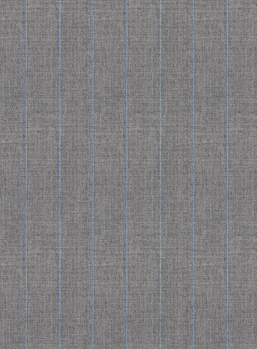 Scabal Cosmopolitan Stripe Gray Wool Jacket - StudioSuits