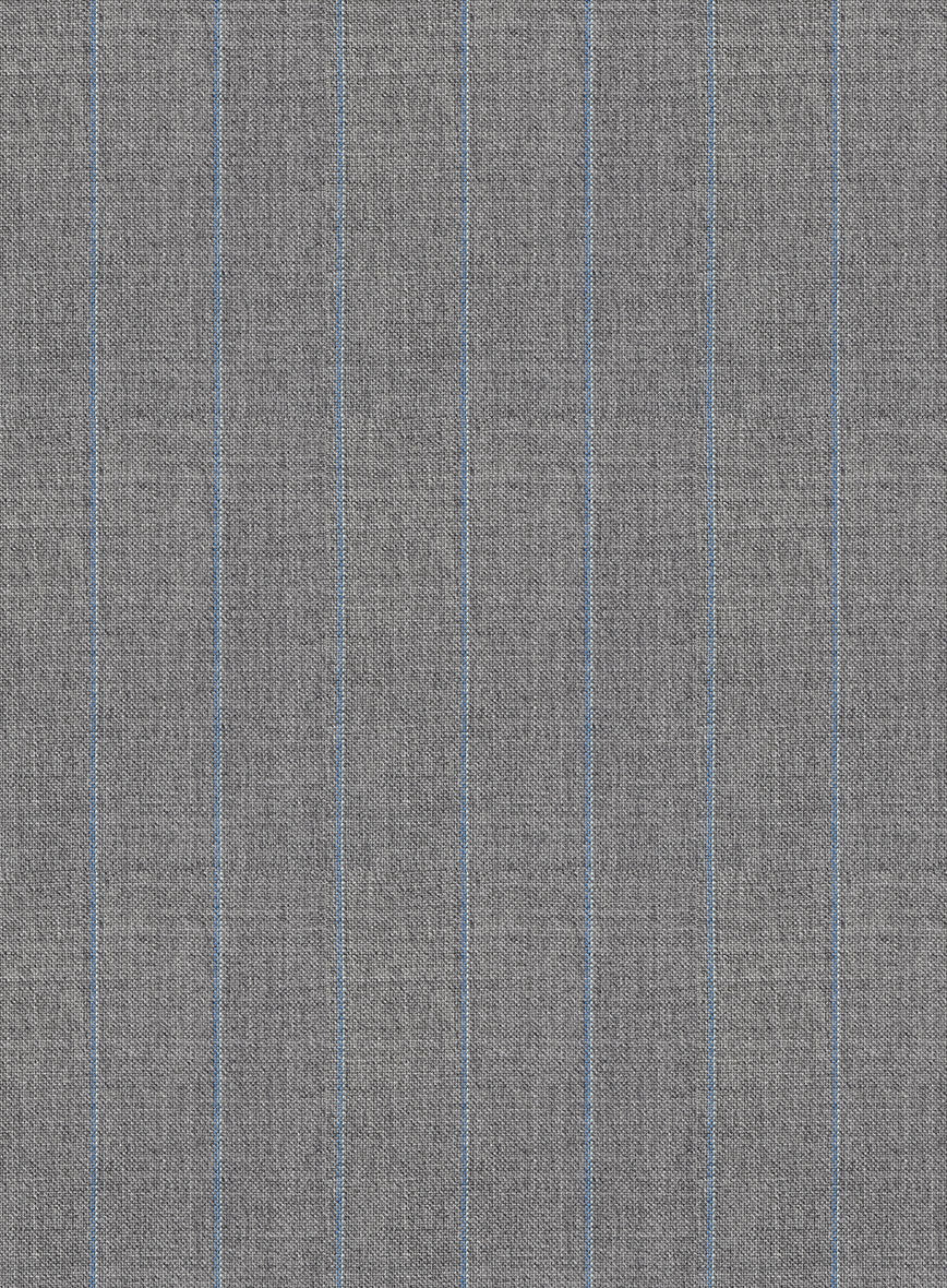 Scabal Cosmopolitan Stripe Gray Wool Suit - StudioSuits
