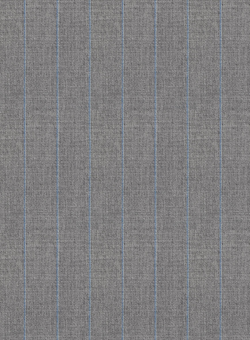 Scabal Cosmopolitan Stripe Gray Wool Suit - StudioSuits