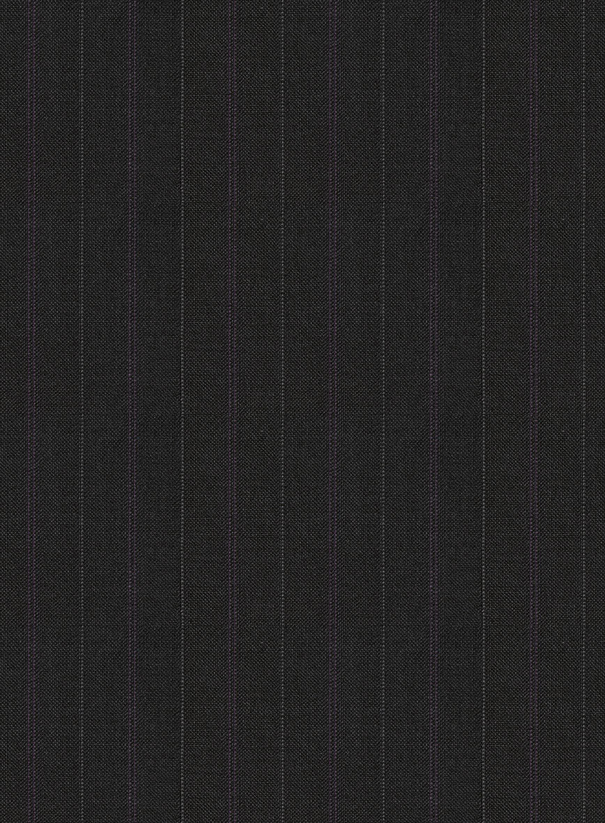 Scabal Cosmopolitan Stripe Iriya Black Wool Jacket - StudioSuits