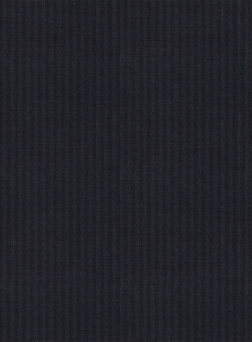 Scabal Cosmopolitan Stripe Isora Blue Wool Suit - StudioSuits